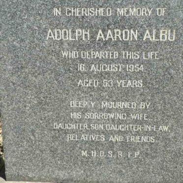 ALBU Adolph Aaron -1954