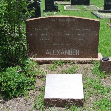 ALEXANDER Roland Victor 1888-1972 :: ALEXANDER Dalton Derrick 1924-1971 :: ALEXANDER Ella Amy -1974