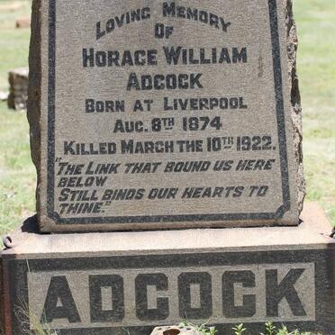 ADCOCK Horace William 1874-1922