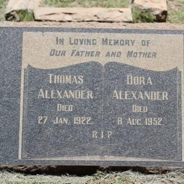 ALEXANDER Thomas -1922 &amp; Dora -1952