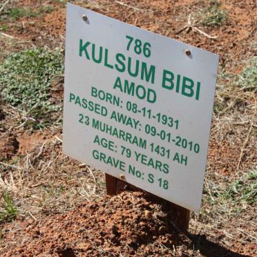 AMOD Kulsum Bibi 1931-2010
