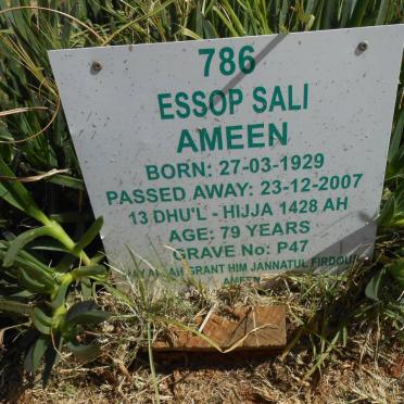AMEEN Essop Sali 1929-2007