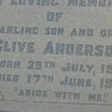 ANDERSON Clive 1932-195?