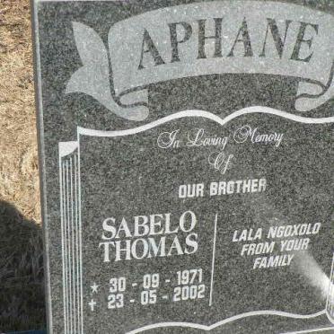 APHANE Sabelo Thomas 1971-2002