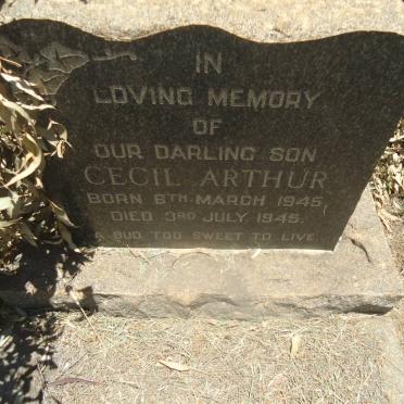 ARTHUR Cecil 1945-1945
