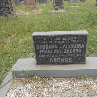 ARENDS Barbara Jacomina Francina Jacoba 1909-1995