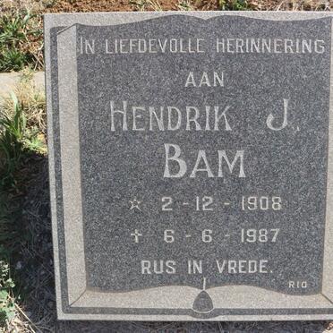 BAM Hendrik J. 1908-1987