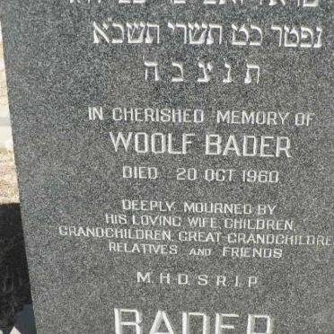 BADER Woolf -1960