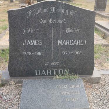 BARTON James 1878-1961 &amp; Margaret 1879-1962 :: BARTON Grace Isabel 1920-1988