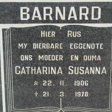 BARNARD Catharina Susanna 1906-1978