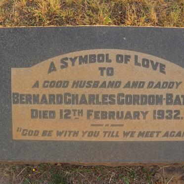 BATES Bernard Charles, GORDON -1932