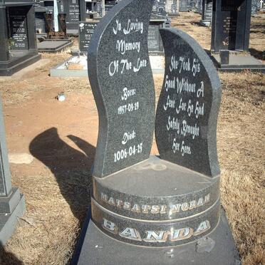 BANDA Matsatsi Norah 1957-2006
