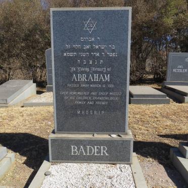 BADER Abraham -1981