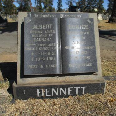 BENNETT Albert 1913-1981 &amp; Eunice 1913-1967