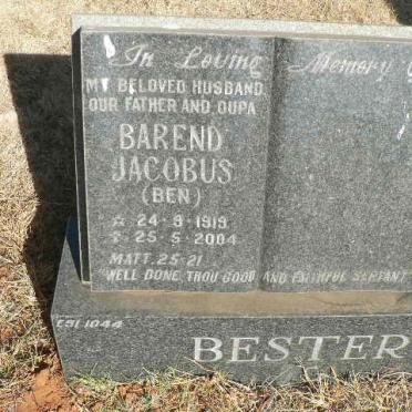 BESTER Barend Jacobus 1919-2004