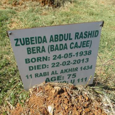 BERA Zubeida Abdul Rashid 1938-2013