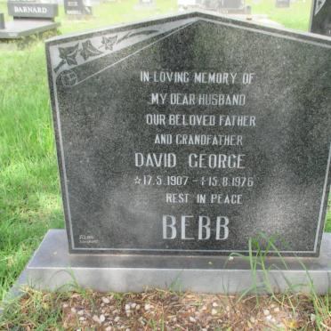 BEBB David George 1907-1976