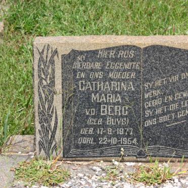 BERG Catharina Maria, v.d. nee BUYS 1877-1954
