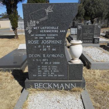 BECKMANN Rose Josphine 1944-1984 :: BECKMANN Deon Raymond 1973-2000