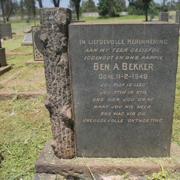 BEKKER Ben A. -1949