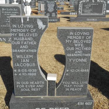 BEER Willem Jan Jacobus, de 1939-1998 &amp; Yvonne 1946-