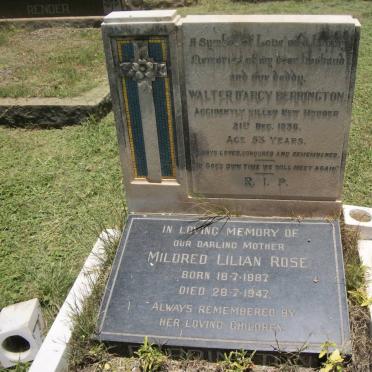 BERRINGTON Walter D'Arcy -1936 &amp; Mildred Lilian Rose 1887-1946