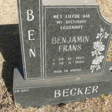 BECKER Benjamin Frans 1927-1999