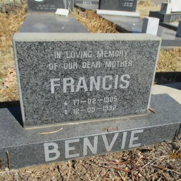 BENVIE Francis 1905-1992