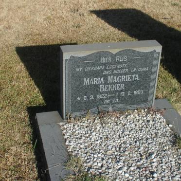 BEKKER Maria Magrieta 1922-1983