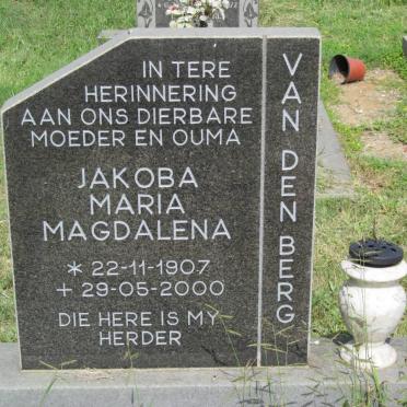 BERG Jakoba Maria Magdalena, van den 1907-2000