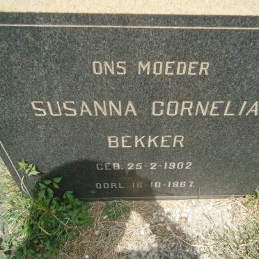 BEKKER Susanna Cornelia 1902-1967