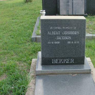 BEKKER Albert Johannes Jacobus 1909-1970