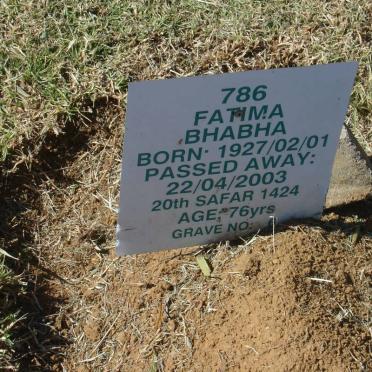 BHABHA Fatima 1927-2003