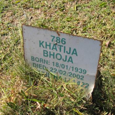 BHOJA Khatija 1939-2002