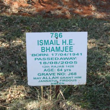 BHAMJEE Ismail H.E. 1941-2005
