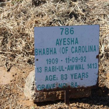 BHABHA Ayesha 1909-1992