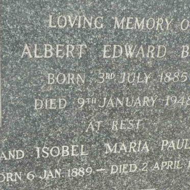 BIRD Albert Edward 1885-1948 &amp; Isobel Maria Pauline 1889-1958