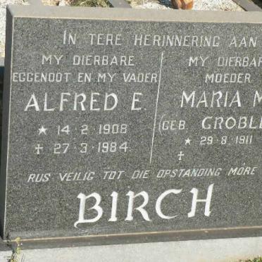 BIRCH Alfred E. 1908-1984 &amp; Maria M. GROBLER 1911-