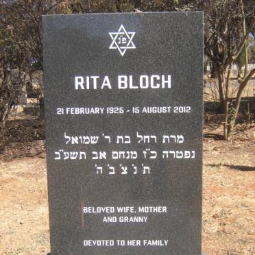 BLOCH Rita 1925-2012
