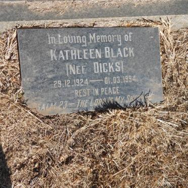 BLACK Kathleen nee DICKS 1924-1994