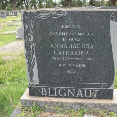 BLIGNAUT Anna Jacoba Catharina 1907-1980