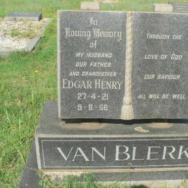 BLERK Edgar Henry, van 1921-1966