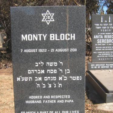 BLOCH Monty 1922-2011
