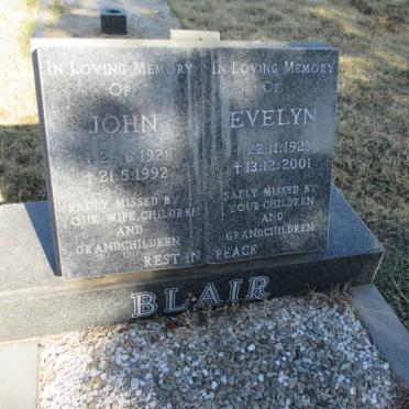 BLAIR John 1928-1992 &amp; Evelyn 1923-2001