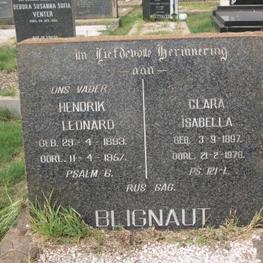 BLIGNAUT Hendrik Leonard 1893-1957 &amp; Clara Isabella 1897-1976