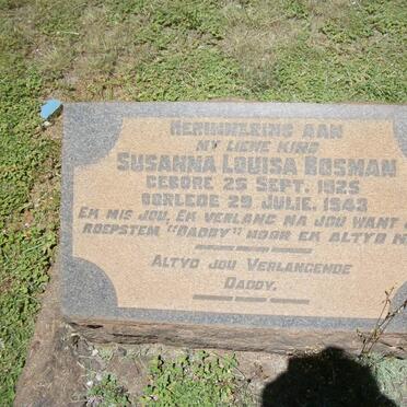 BOSMAN Susanna Louisa 1925-1943