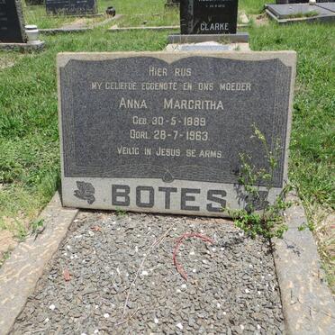 BOTES Anna Magritha 1889-1963