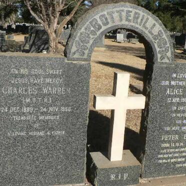 BOTTERILL Charles Warren 1899-1956 &amp; Alice Elizabeth 1906-1997 :: Peter 1976-