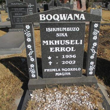 BOQWANA Mkhuseli Errol 1956-2002