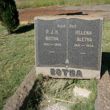 BOTHA P.J.H. 1851-1928 &amp; Helena Aletha 1851-1935